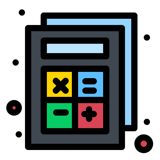 calculadora Flatart Icons Lineal Color icono