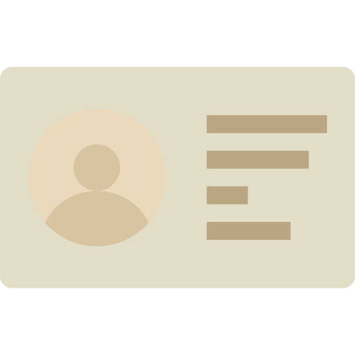 carta d'identità Generic Flat icona