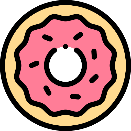 rosquilla Detailed Rounded Lineal color icono