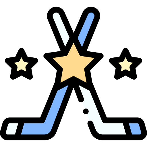 Hockey Detailed Rounded Lineal color icon