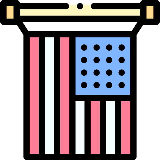 Usa Detailed Rounded Lineal color icon