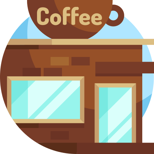 Coffee shop Detailed Flat Circular Flat icon