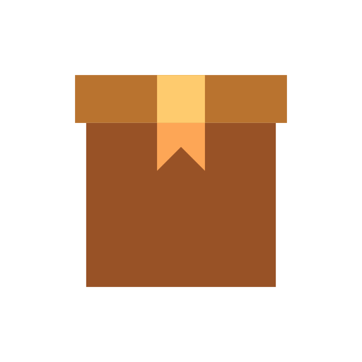 Cardboard Good Ware Flat icon
