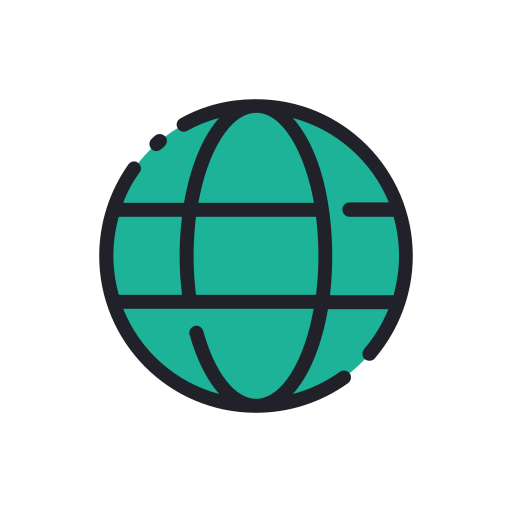 wereldbol Good Ware Lineal Color icoon