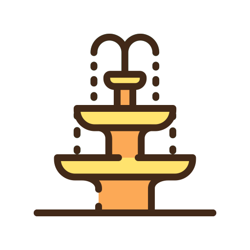 Fountain Good Ware Lineal Color icon