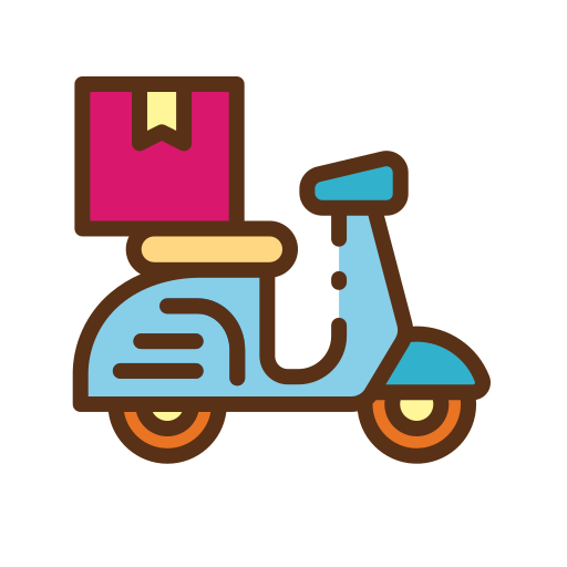 bici di consegna Good Ware Lineal Color icona