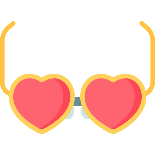 Heart glasses Special Flat icon