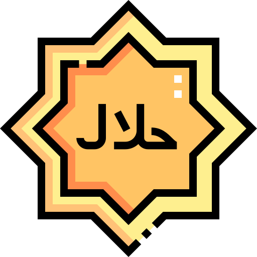 halal Detailed Straight Lineal color ikona