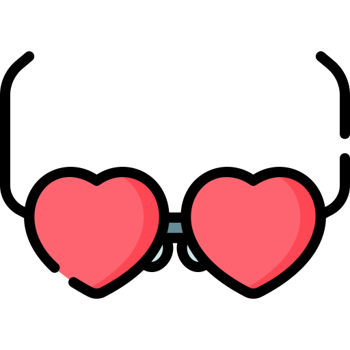 Heart glasses Special Lineal color icon