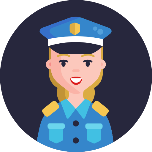 Женщина-полицейский Generic Circular иконка