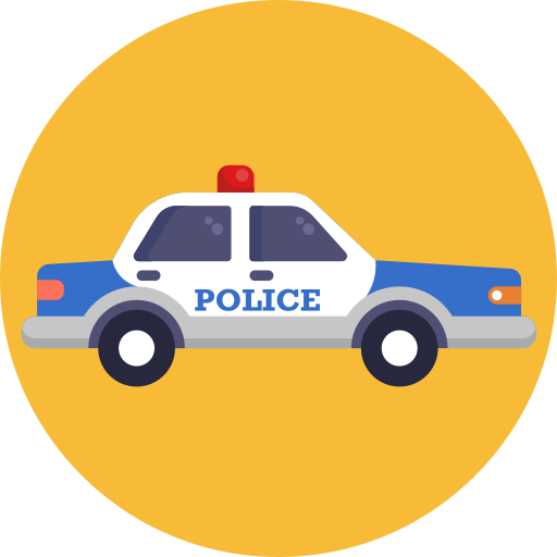 auto della polizia Generic Circular icona