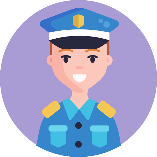 politieagent Generic Circular icoon