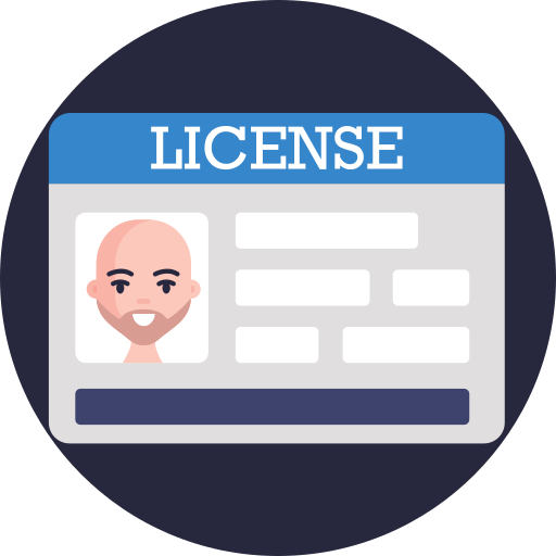운전 면허증 Generic Circular icon