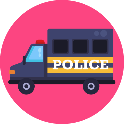 politie busje Generic Circular icoon
