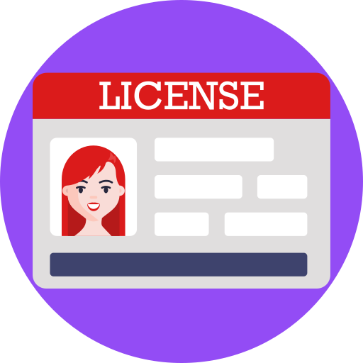 Driving license Generic Circular icon