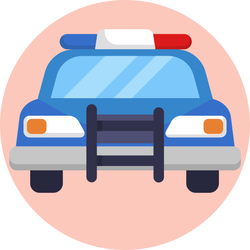 coche de policía Generic Circular icono