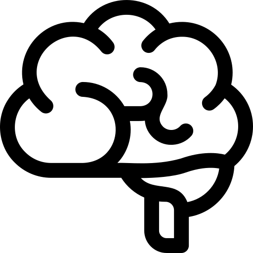 cerveau Basic Rounded Lineal Icône