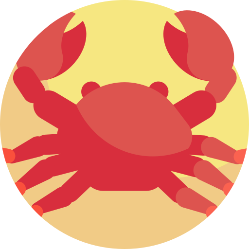 Crab Detailed Flat Circular Flat icon