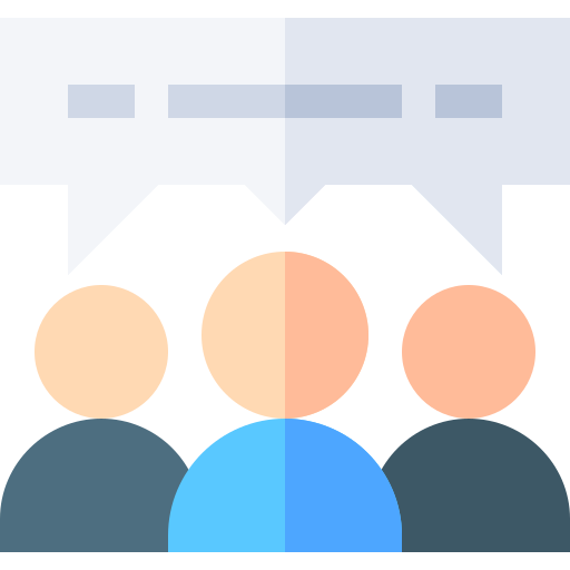 팀 회의 Basic Straight Flat icon