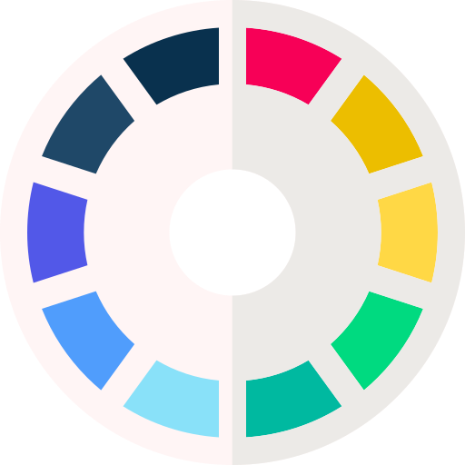círculo de cores Basic Rounded Flat Ícone