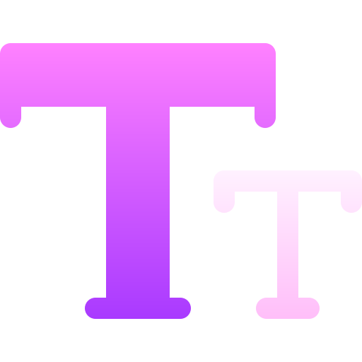 Typography Basic Gradient Gradient icon