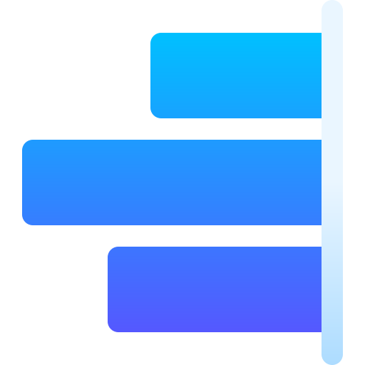 오른쪽 정렬 Basic Gradient Gradient icon