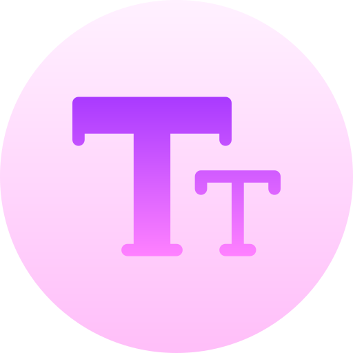 tipografía Basic Gradient Circular icono