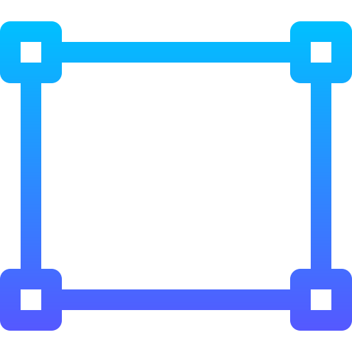 Rectangle Basic Gradient Lineal color icon