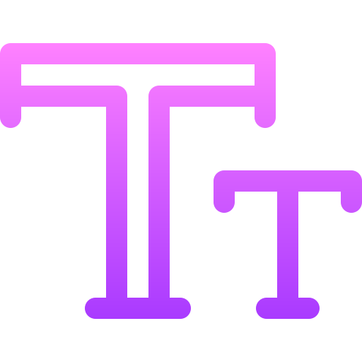 Типография Basic Gradient Lineal color иконка