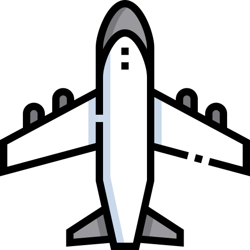 飛行機 Detailed Straight Lineal color icon