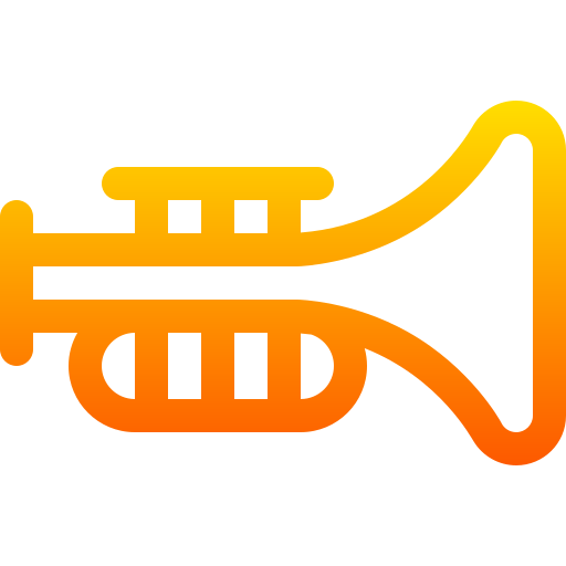 trompete Basic Gradient Lineal color icon