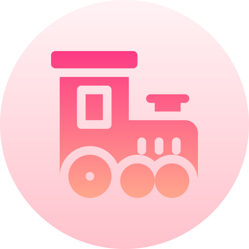 speelgoed trein Basic Gradient Circular icoon