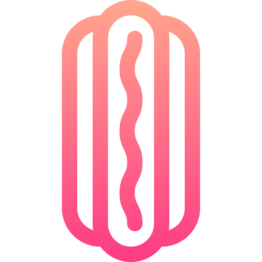 hot dog Basic Gradient Lineal color ikona
