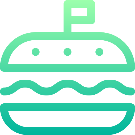 Hamburger Basic Gradient Lineal color icon