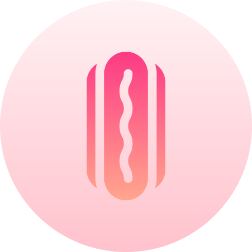 hotdog Basic Gradient Circular icoon