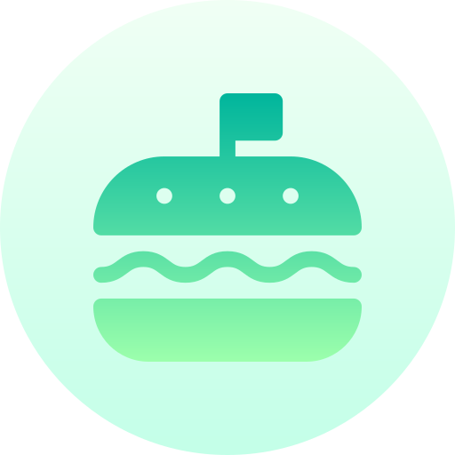 ハンバーガー Basic Gradient Circular icon