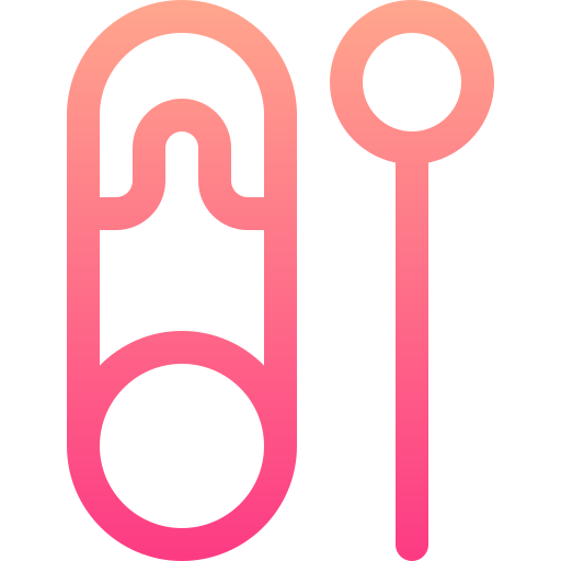 Safety pin Basic Gradient Lineal color icon