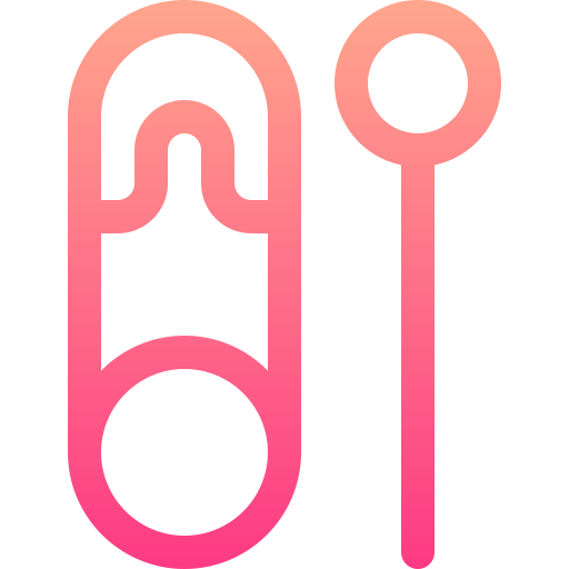 sicherheitsnadel Basic Gradient Lineal color icon