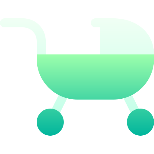 carrito de bebé Basic Gradient Gradient icono