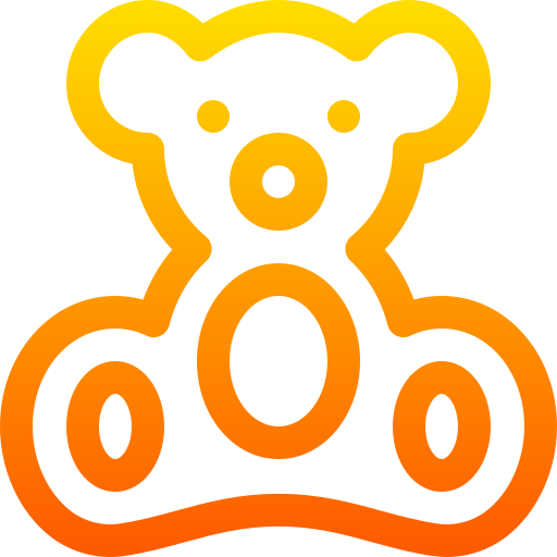 teddybär Basic Gradient Lineal color icon