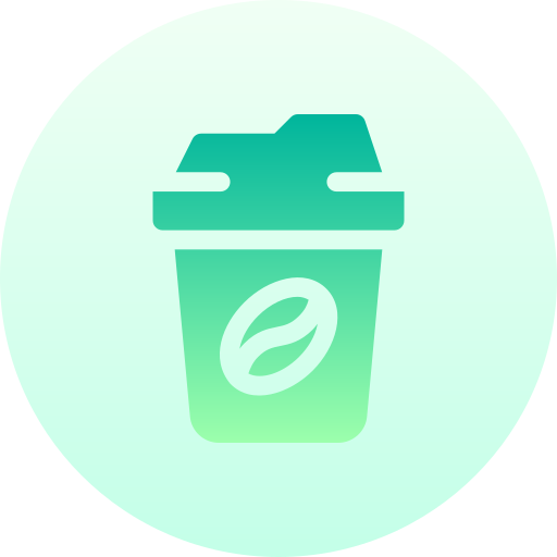 コーヒー Basic Gradient Circular icon