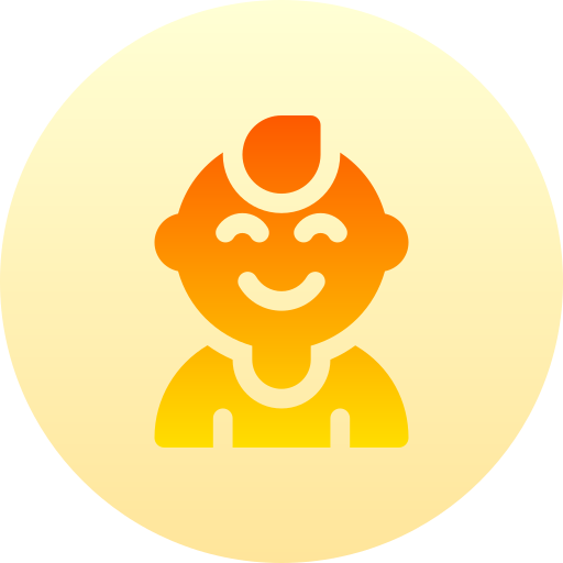 男の赤ちゃん Basic Gradient Circular icon