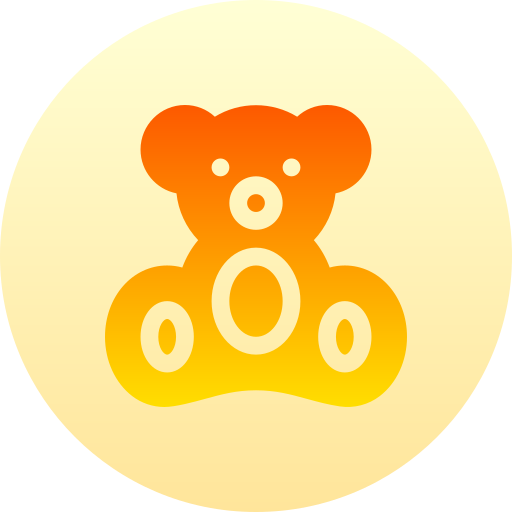 Teddy bear Basic Gradient Circular icon