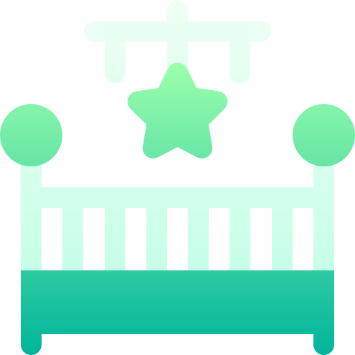 Baby crib Basic Gradient Gradient icon