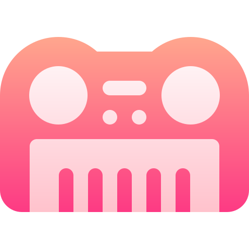 tastiera di pianoforte Basic Gradient Gradient icona