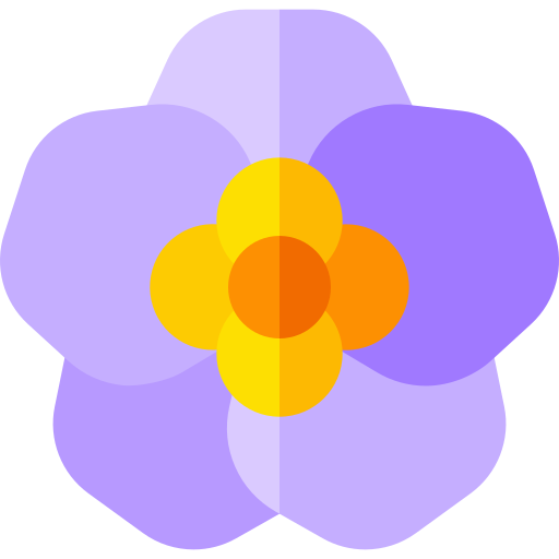 violeta africana Basic Straight Flat icono