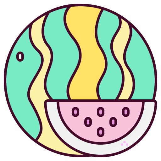 wassermelone Generic Outline Color icon