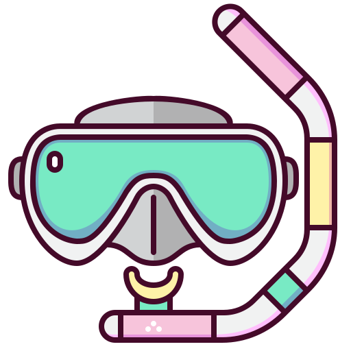 Diving mask Generic Outline Color icon