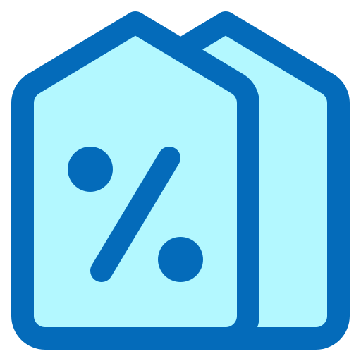 kortingslabel Generic Blue icoon