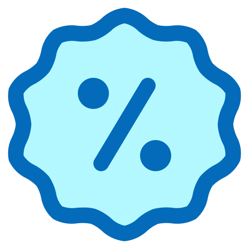 Discount label Generic Blue icon